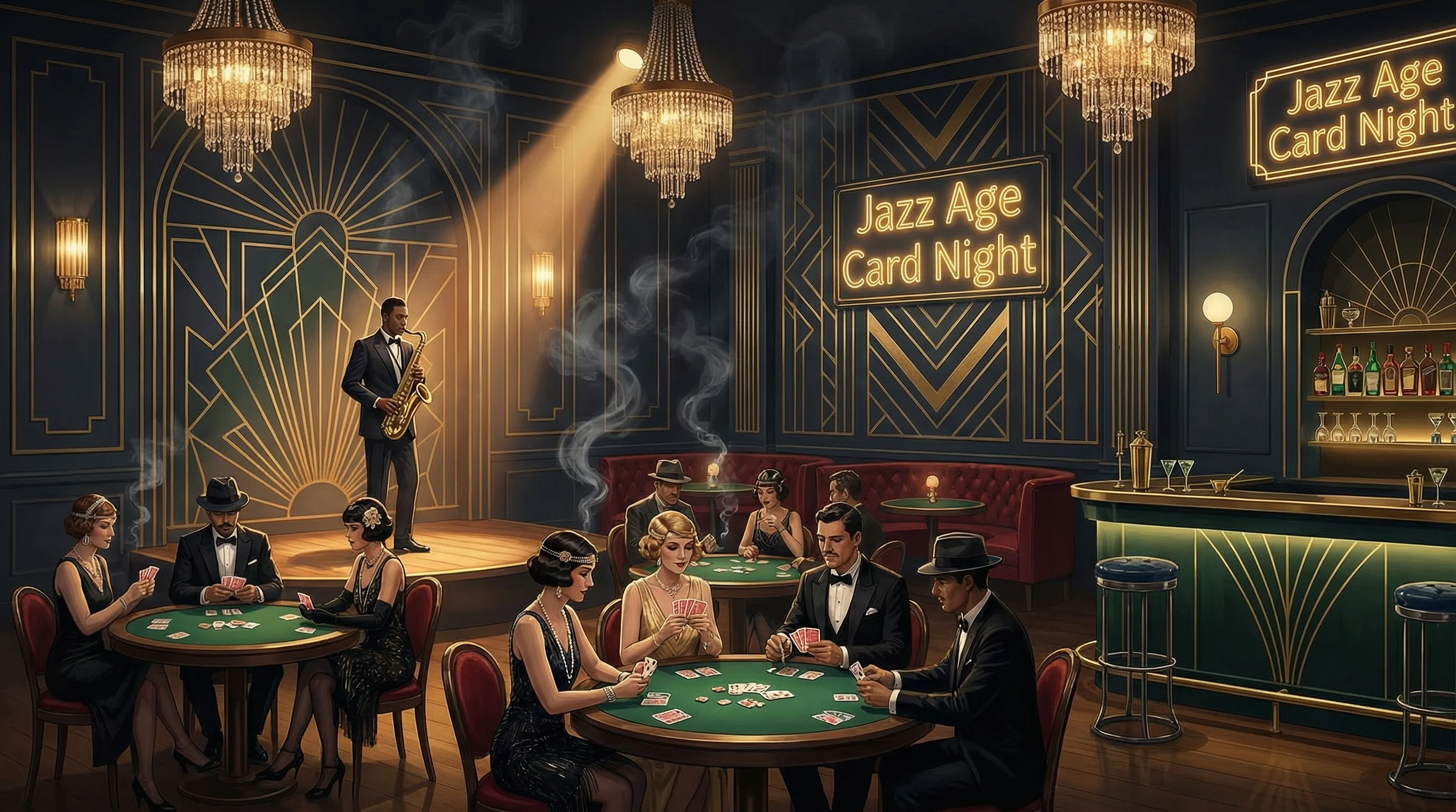 爵士酒吧全景 - 乐游棋牌leg 的沉浸式场景